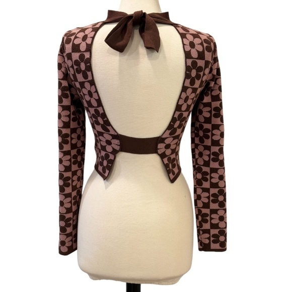 DREAMERS BY DEBUT Women's Backless Sweater Crop Top Size S/M - Picture 5 of 7